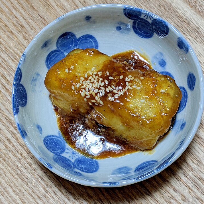 もちーっと?凍らせ豆腐で甘辛小鉢